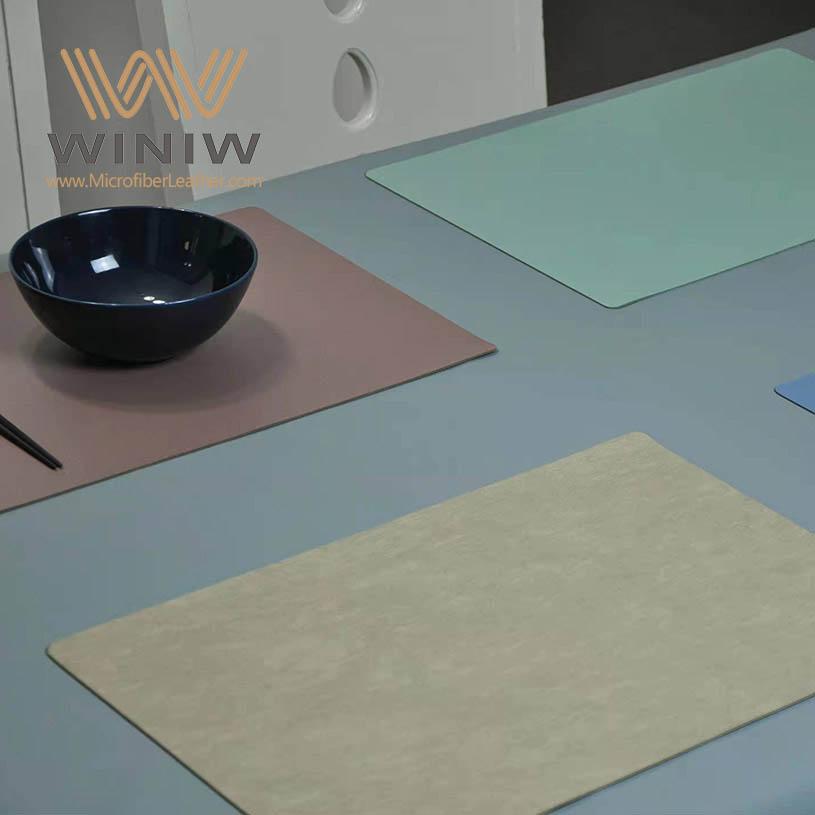 Morandi Colour Microfiber Carbon Faux Leather for Desk Mat