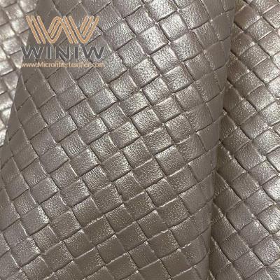الصين الرائدة Best Sell Faux Woven Pattern Microfiber Leather For Shoes Upper المورد